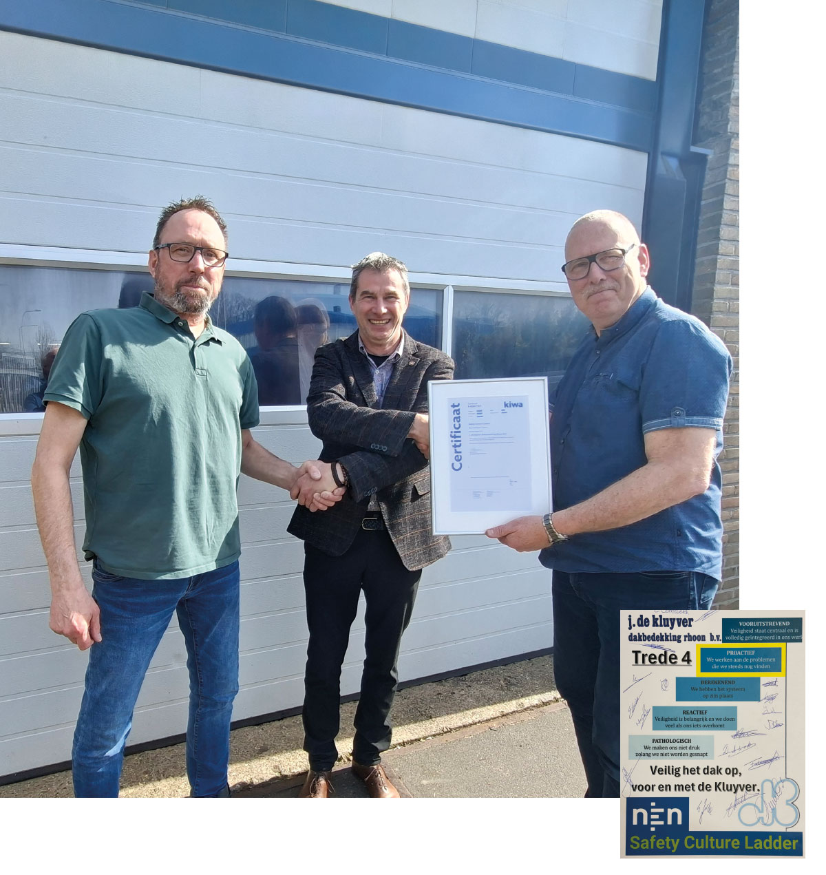 trede 4 certificaat wordt in ontvangst genomen